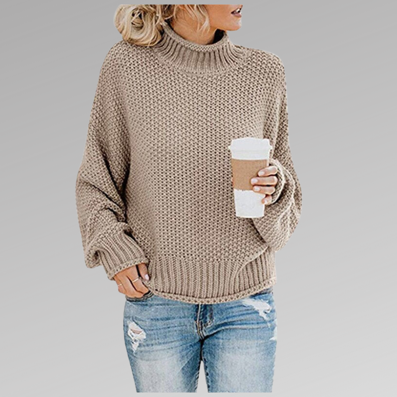 Damen Winter-Strickpullover, Rundhals, langärmlig, ideal für kalte Tage.