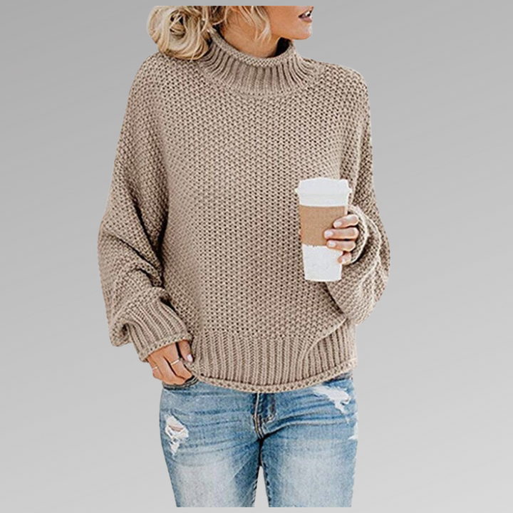 Damen Winter-Strickpullover, Rundhals, langärmlig, ideal für kalte Tage.