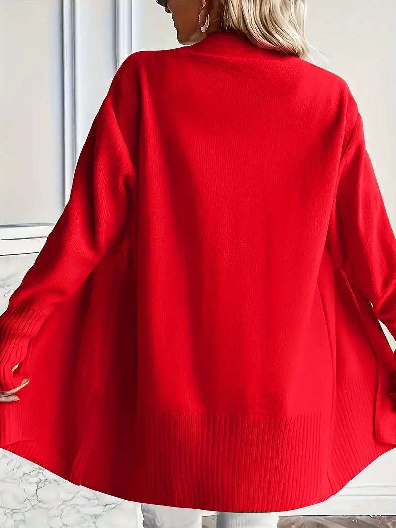Damen Herbstpullover, Rundhals, lockere Passform, in Grün, stilvoll & bequem.