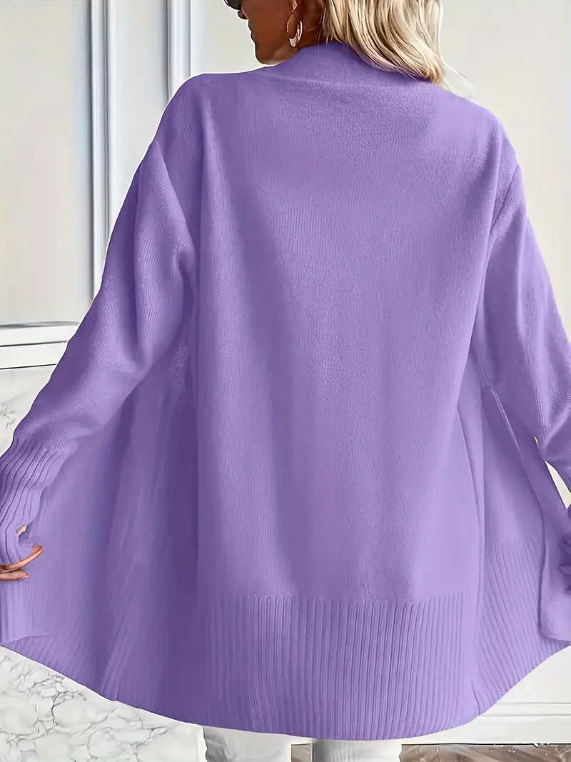 Damen Langarmpullover, Rundhals, gestrickt, in Ocker, vielseitig für Freizeit.