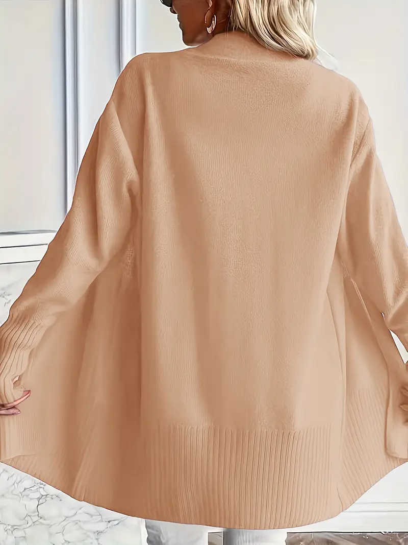 Warmer & gemütlicher Damen Rundhals Strickpullover, perfekte Ergänzung der Wintergarderobe.
