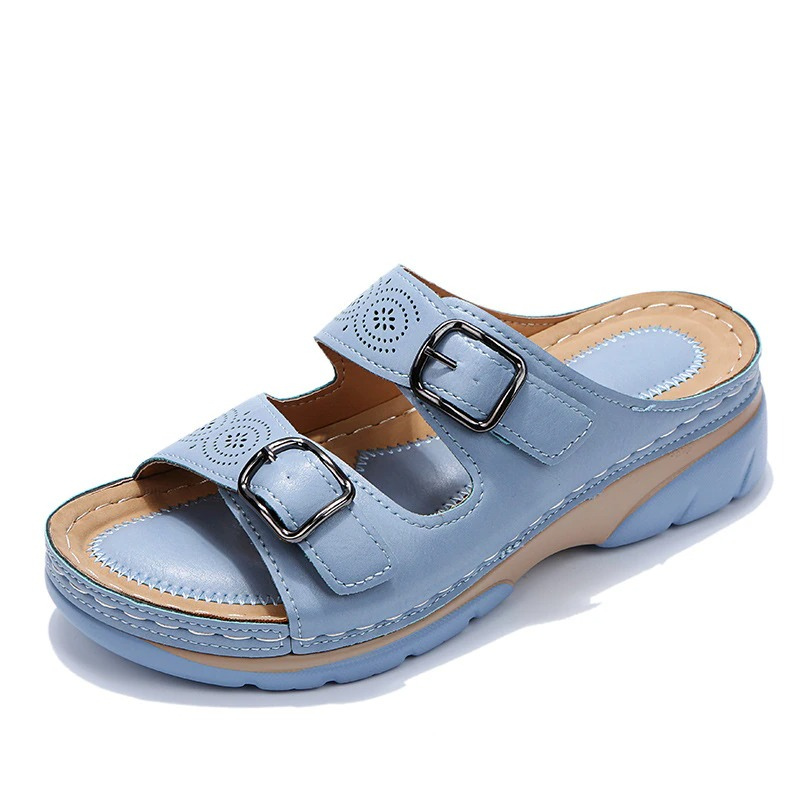Bequeme Damen Komfort Sandalen mit gepolstertem, weichem Fußbett. Ideal für Fußgesundheit und Komfort.