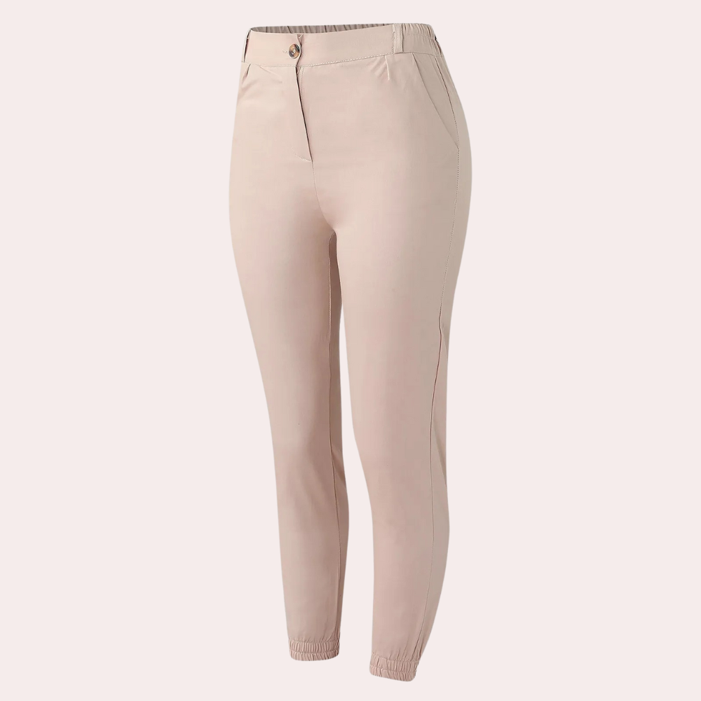 Modische, bequeme Stretchhose für Damen. Slim Fit, knöchellang und komfortabel, perfekt für warme Frühlingstage.