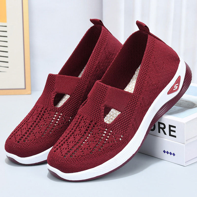 Damen Slip-On Walking Sneaker, orthopädisch, weite Passform für maximalen Alltagskomfort.