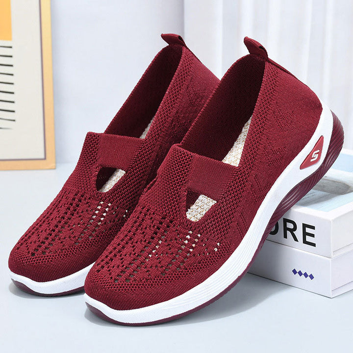 Damen Slip-On Walking Sneaker, orthopädisch, weite Passform für maximalen Alltagskomfort.