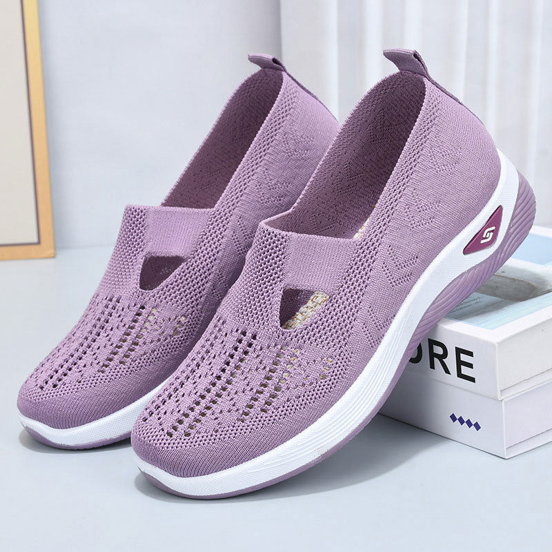 Detailansicht Damen Slip-On Walking Sneaker, weiche Sohle, atmungsaktives Obermaterial.