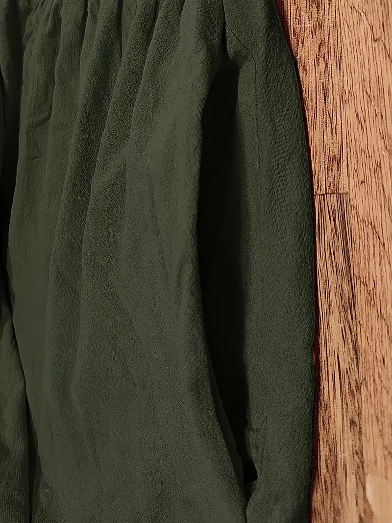 Leichtes Damen Sommer Midikleid mit Seitentaschen, ideal für entspannte Tage.