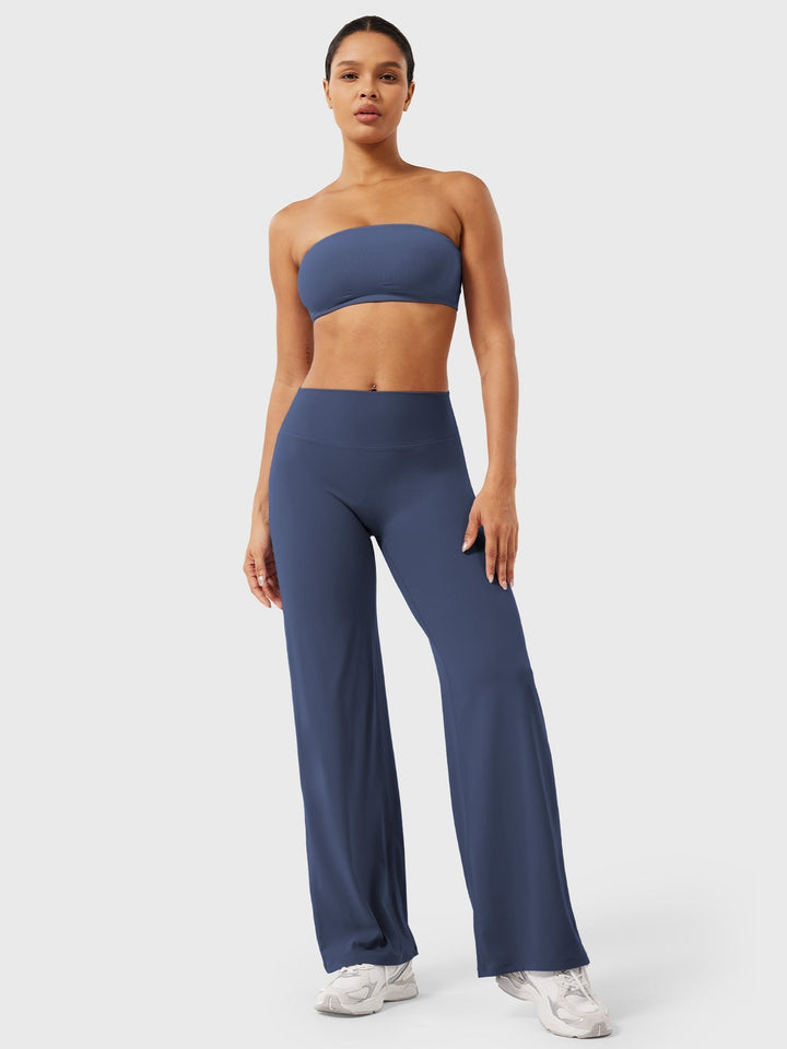 Bequeme Damen Sommerhose Franziska mit weitem Bein und hohem Bund, ideal für den Alltag.