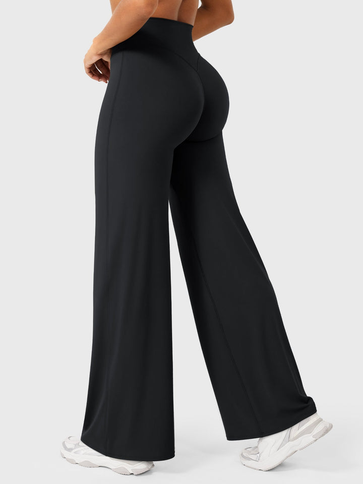 Stilvolle Damen Freizeithose Franziska, weites Bein, hoher Bund, atmungsaktiv & lässig.
