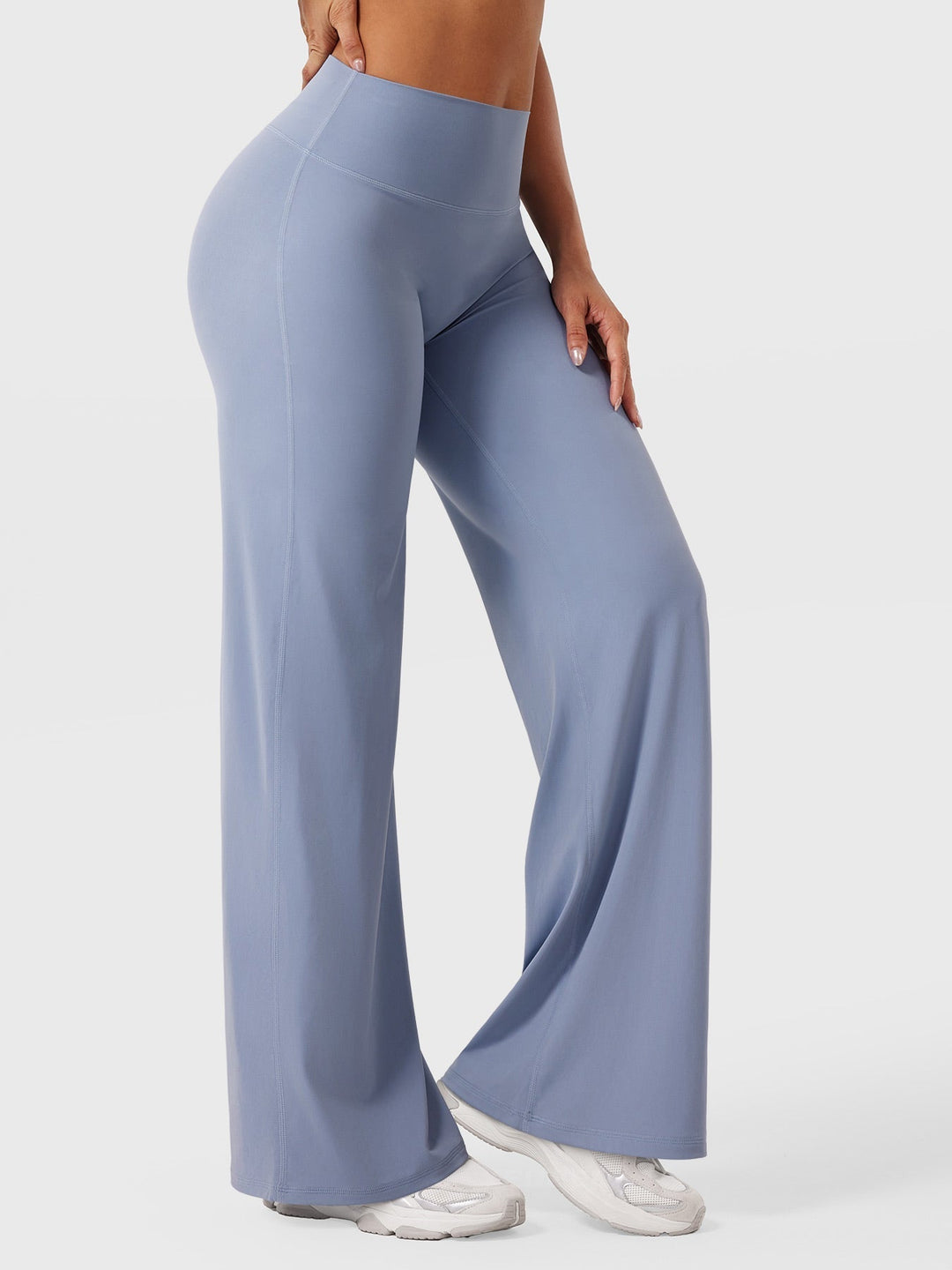 Bequeme Freizeithose Franziska für Damen, weites Bein, hoher Bund, für stilvolle Bequemlichkeit.