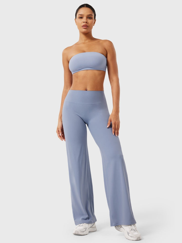 Stilvolle Damenhose Franziska mit hohem Bund & weitem Bein, für einen besonderen Sommerstil.