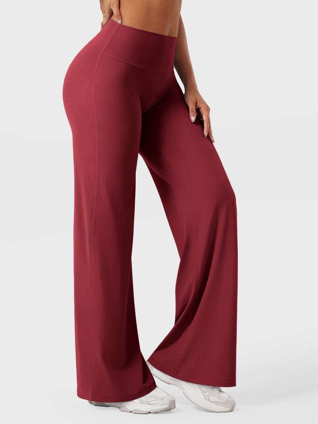 Sommerhose Franziska: Hoher Bund, weites Bein, bequem & stilvoll, ideal für entspannte Tage.