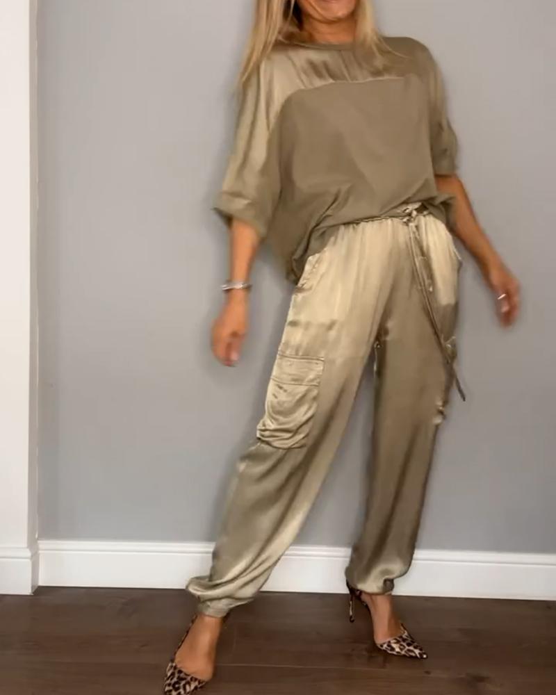 Vielseitiges Damen Kamila Set: Eleganter Zweiteiler für Sommer, Freizeit & Abend.