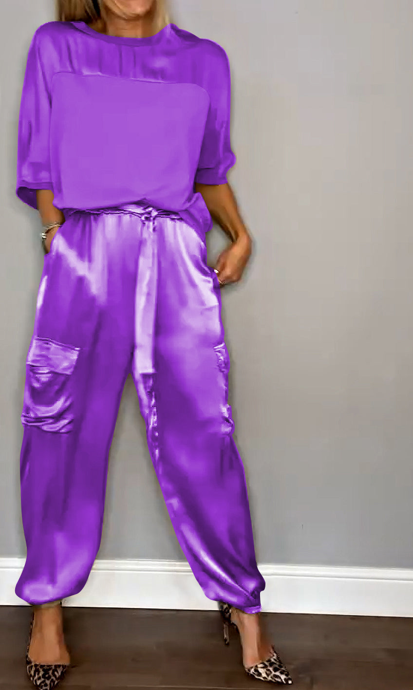 Elegantes Kamila Set: Bequemer Damen Zweiteiler für stilvolle Sommer- und Freizeitlooks.