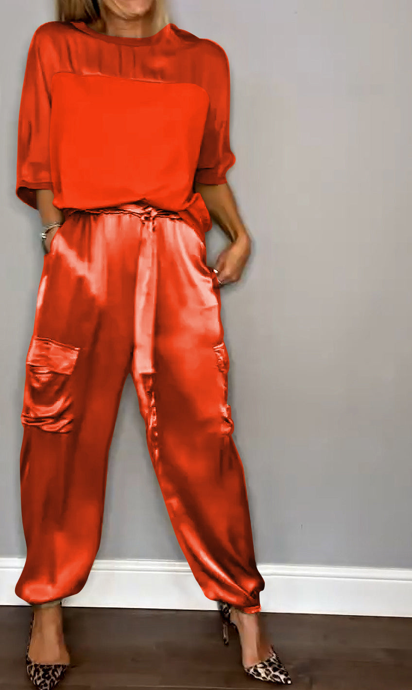 Stilvolles Damen Kamila Set: Bequemer Zweiteiler für elegante Sommer- und Freizeitlooks.