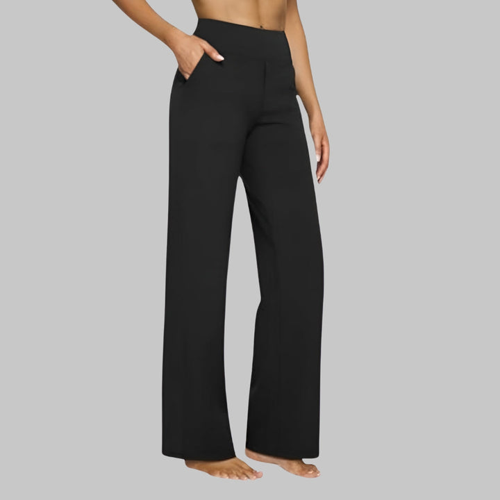 Schicke Damenhose Stretch mit hoher Taille & Seitentaschen – bequem und pflegeleicht.