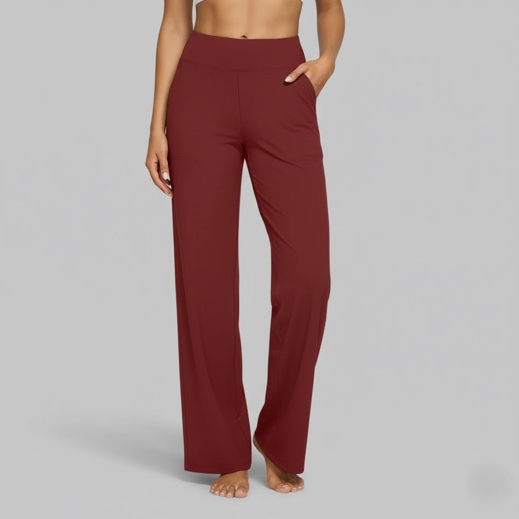 Stretch-Weitbeinhose für Damen, super bequem und stylish. Perfekt für den Alltag.