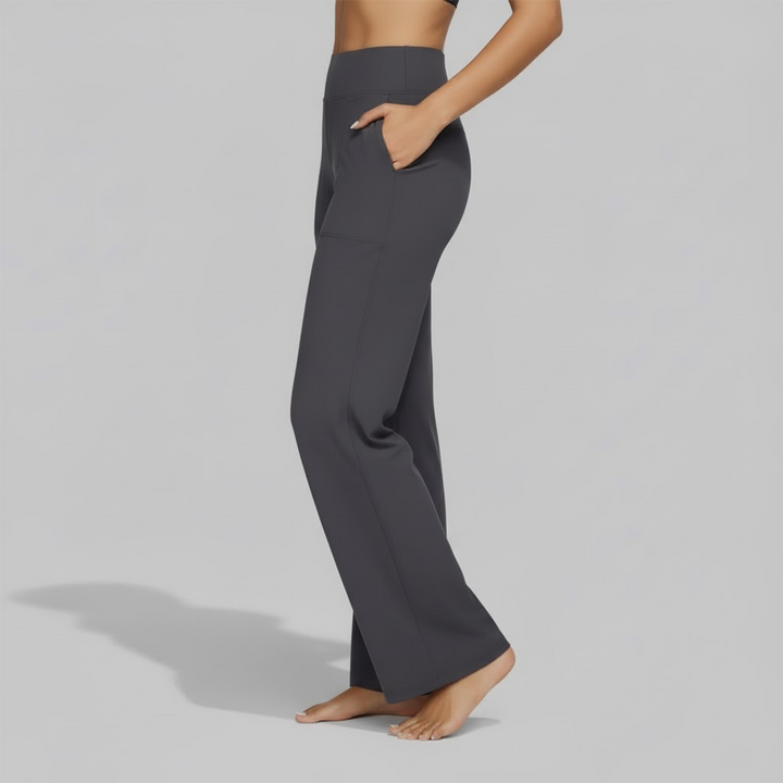 Damen Stretch-Weitbeinhose, super bequem. Ideal als Alltagshose oder Loungewear.