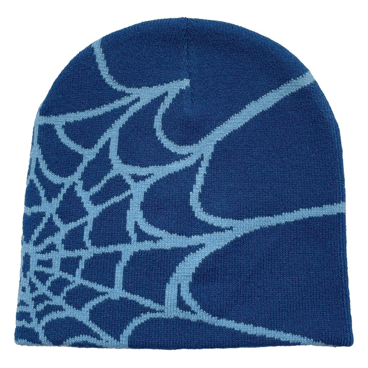 Herren Winter Accessoire: Strickmütze mit Spinnennetz-Muster, NOUVEAU RICHE