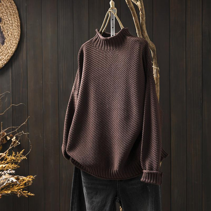 Wärmender Damen Strickpullover in Basic-Design, gemütlich und chic für kalte Wintertage.