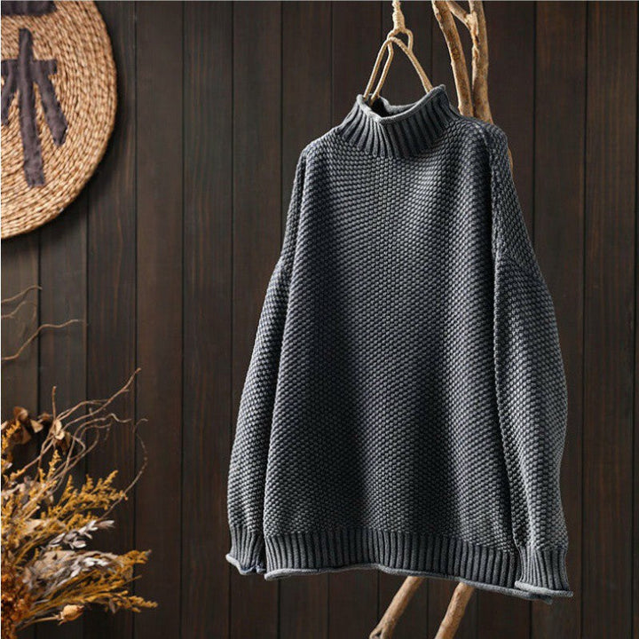 Weicher Damen Strickpullover, lange Ärmel, bietet Wärme & Stil für entspannte Freizeit.
