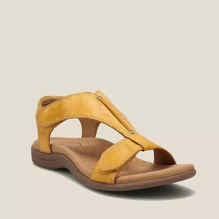 Modische Damen Sommerschuhe: T-Riemen Sandalen mit flexiblem Fußbett & anpassbaren Riemen für leichten, eleganten Tragekomfort.