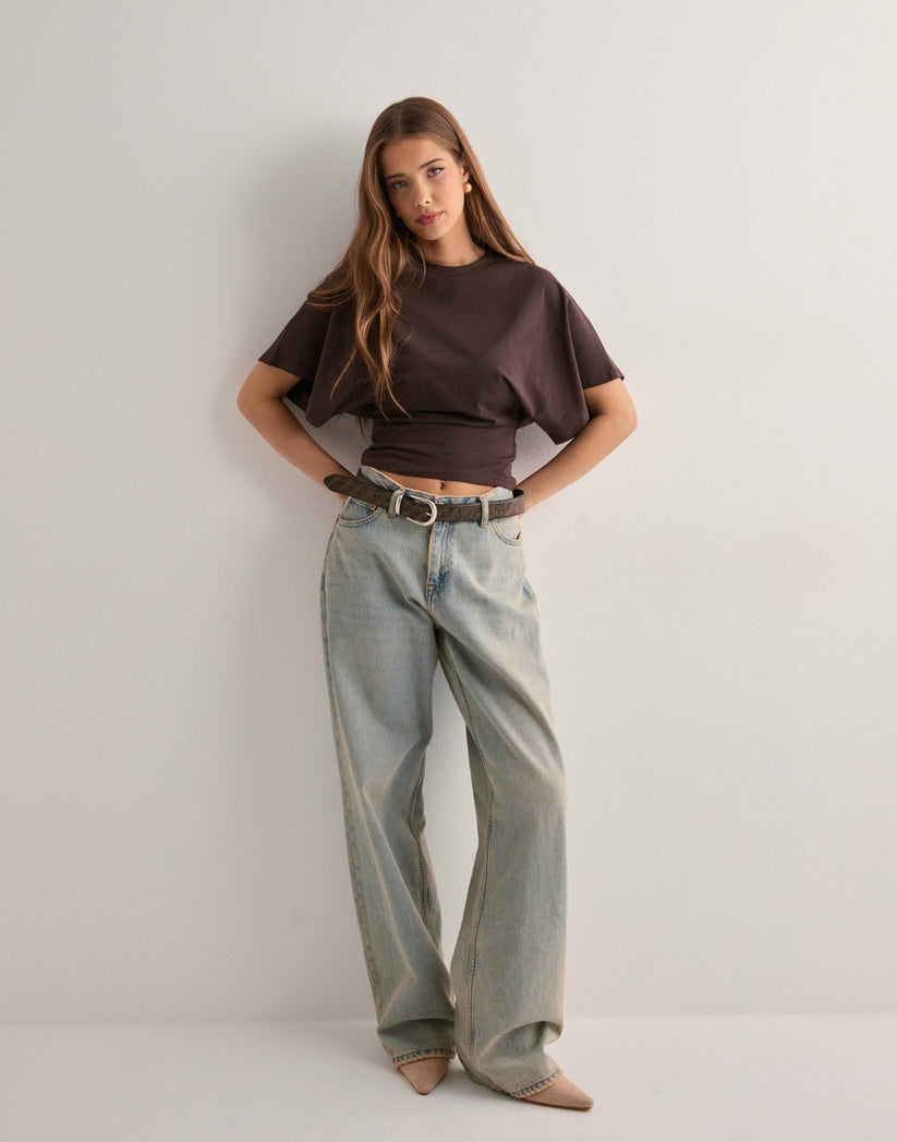 Lässiges Damen T-Shirt mit modernem Schnitt und weiten Ärmeln, perfekt für den täglichen Alltagslook.