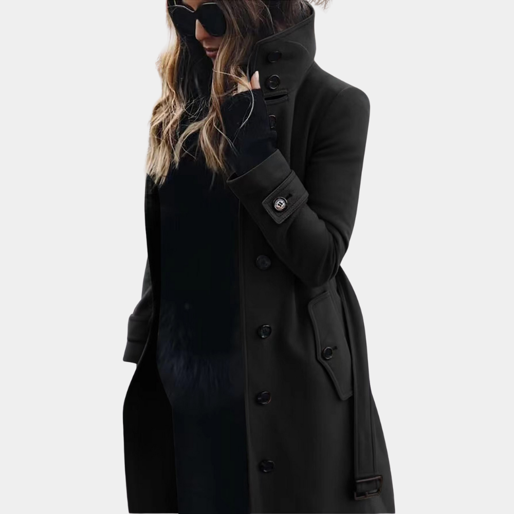 Eleganter Damen Trenchcoat tailliert, ideal für Business & Freizeit. Stilvoller Herbst- & Frühlingsmantel.