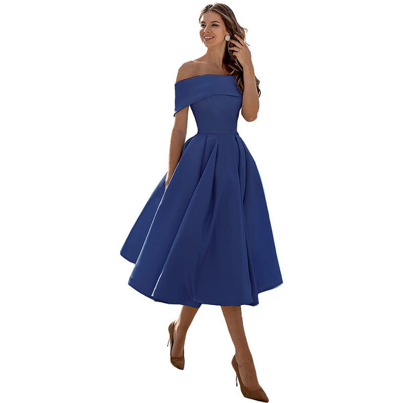 Modisches trägerloses Abendkleid, ein Must-Have für elegante Damen-Partys.