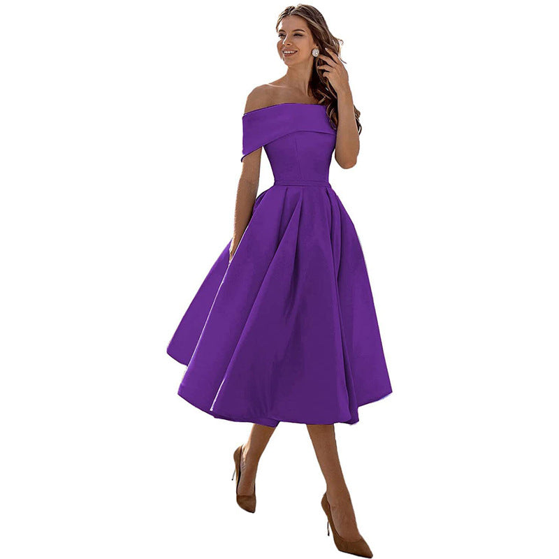 Schickes trägerloses Cocktailkleid, perfekt für Hochzeiten, Bälle und Gala-Abende.