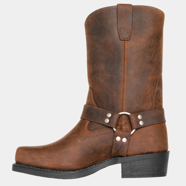 Vielseitige Vintage Damen Cowboystiefel, kombinierbar für lässige Casual-Outfits oder elegante Western-Looks, zeitloser Stil.