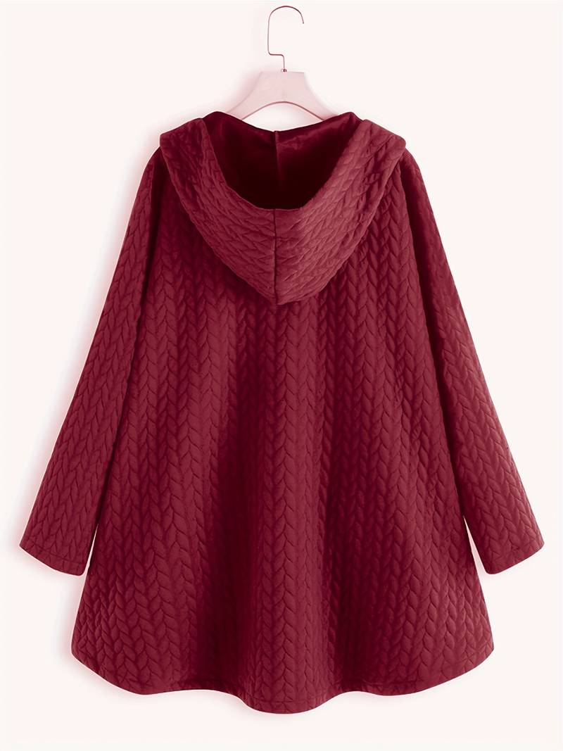 Stilvolle Damen-Übergangsjacke mit Knöpfen, warm & elegant für moderne Herbstmode.