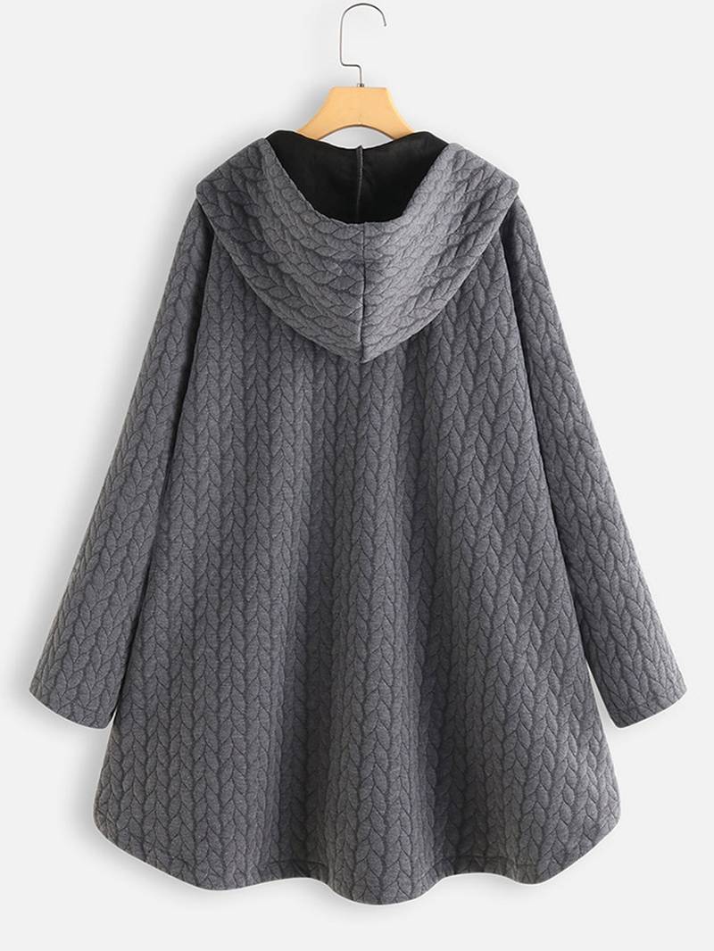 Moderne Damen-Freizeitjacke mit Knöpfen, warme Winterjacke für stilvolle Damenmode.