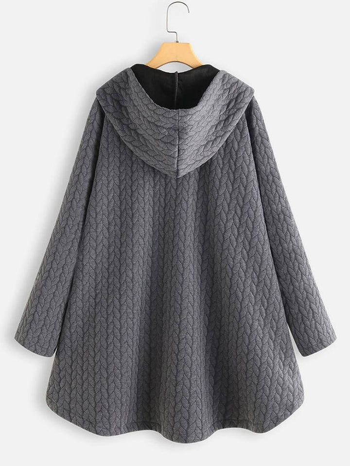 Moderne Damen-Freizeitjacke mit Knöpfen, warme Winterjacke für stilvolle Damenmode.
