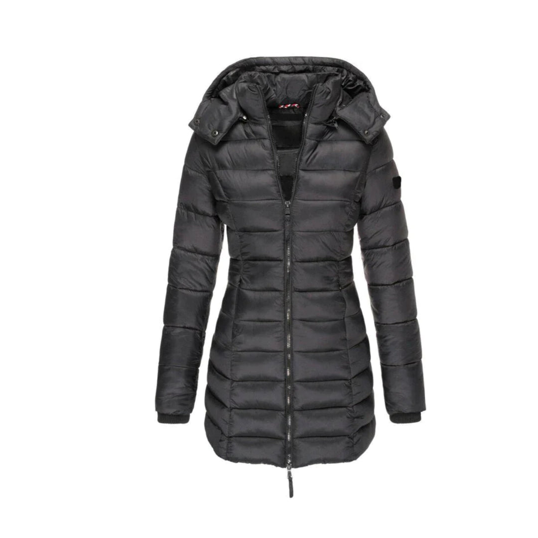 Warme Übergangsjacke für Damen, Pufferjacke, gesteppt & wasserabweisend, ideal für Herbst & Winter.