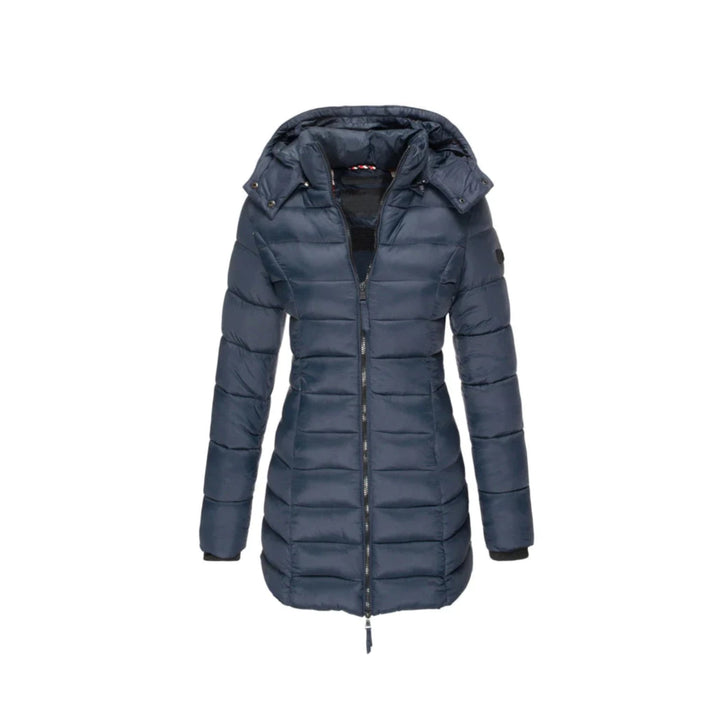 Outdoor-taugliche Damen Winter-Pufferjacke, gesteppt, wasserabweisend, für Wanderungen & Freizeit.