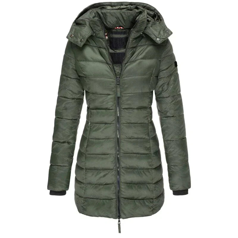 Warme gesteppte Winter-Pufferjacke für Damen, gemütlich & stilvoll, perfekt für Outdoor-Aktivitäten.