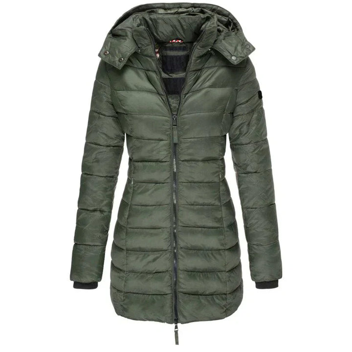 Warme gesteppte Winter-Pufferjacke für Damen, gemütlich & stilvoll, perfekt für Outdoor-Aktivitäten.