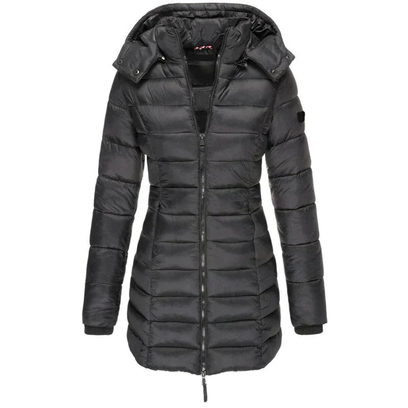 Vielseitige Damen Winter-Pufferjacke, gesteppt & wasserabweisend, perfekt für Freizeit und Outdoor.