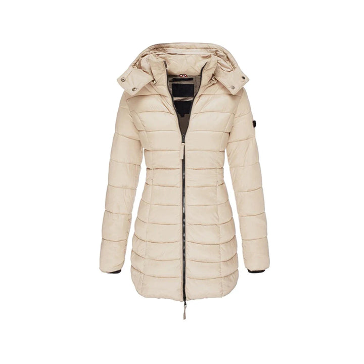 Modische Damen Winter-Pufferjacke, gesteppt, wasserabweisend, für einen stylischen und warmen Look.
