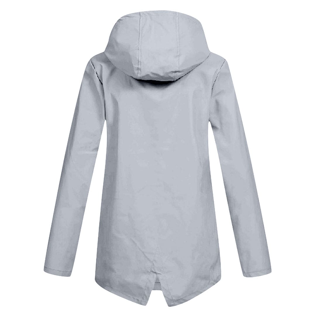 Leichte Damen Kapuzenjacke, wasserdicht und praktisch für Freizeitaktivitäten.
