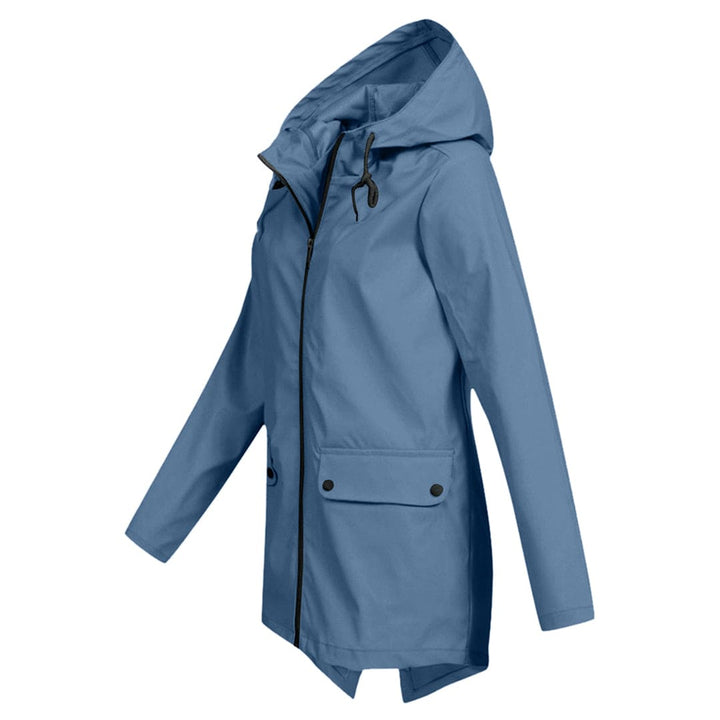 Damen Regenjacke mit Kapuze, bequem und funktionell für Alltag & Outdoor.