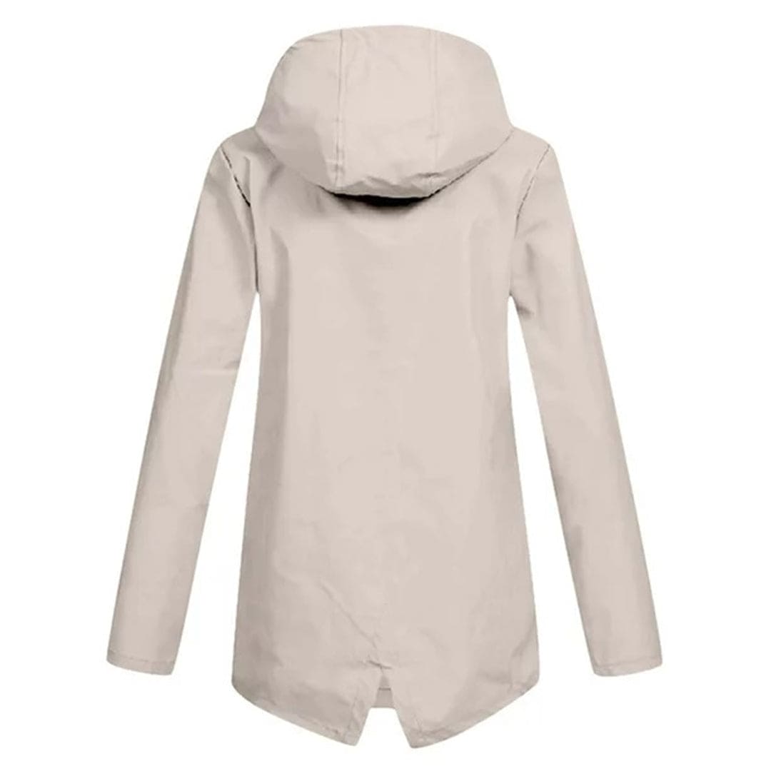 Bequeme wasserdichte Damenjacke mit Kapuze, perfekt als Übergangsjacke.