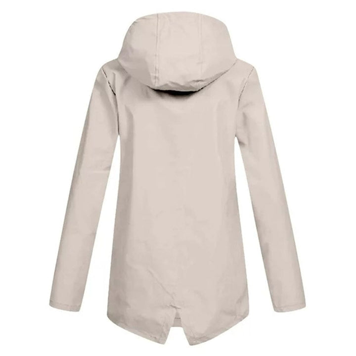 Bequeme wasserdichte Damenjacke mit Kapuze, perfekt als Übergangsjacke.
