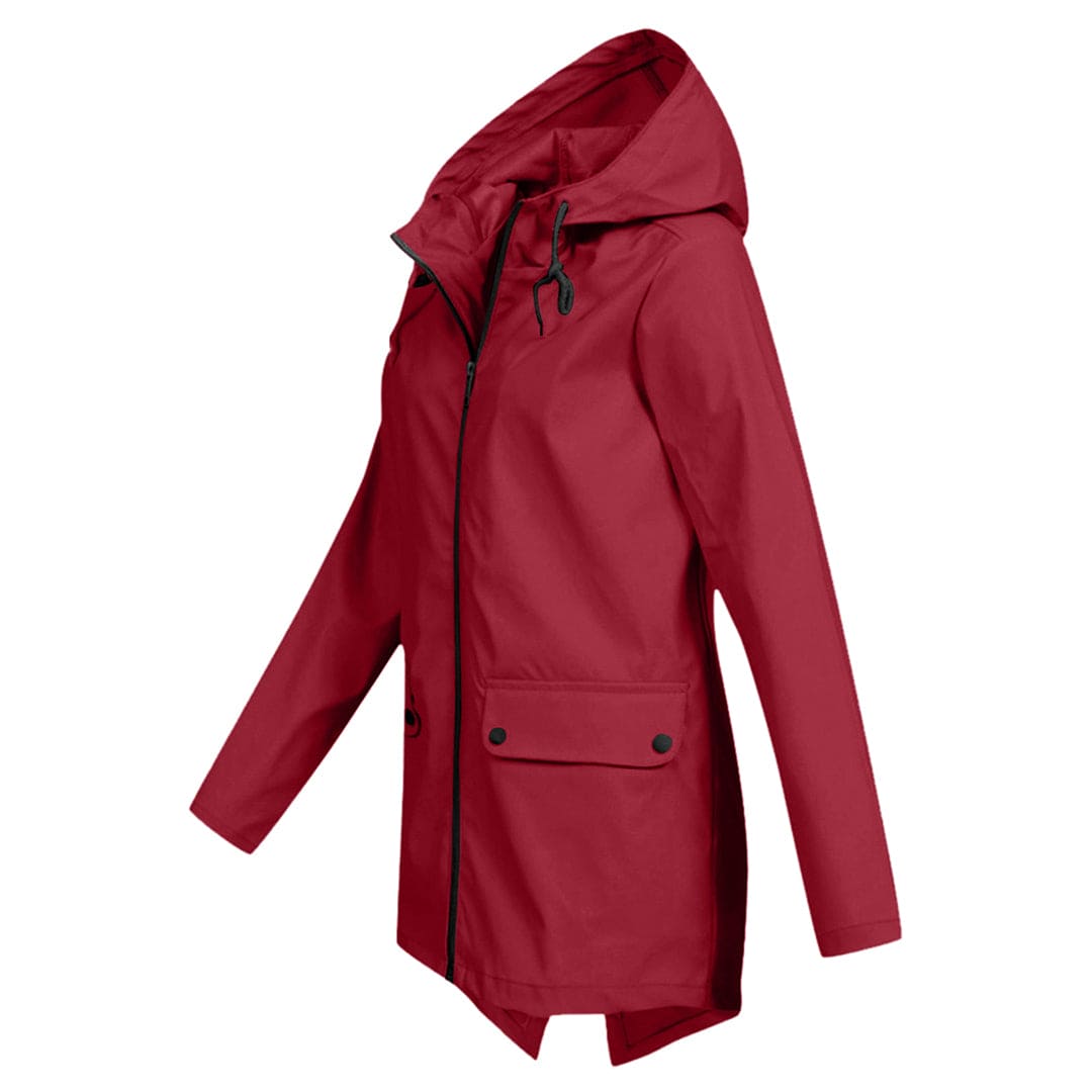 Funktionelle Damenjacke mit Kapuze, wasserdicht für aktiven Lifestyle.