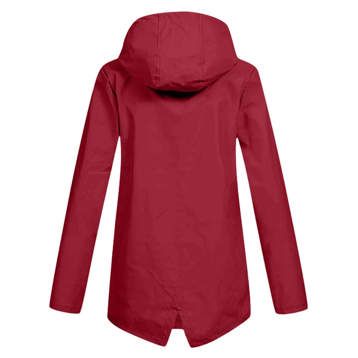 Elegante Damen Übergangsjacke, wasserdicht und mit Kapuze für jeden Tag.