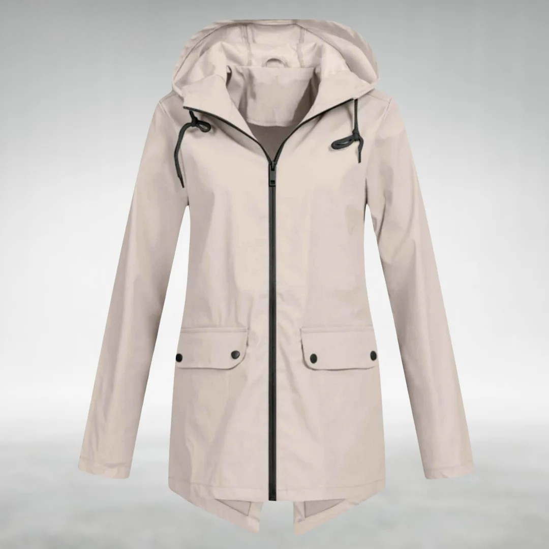 Robuste, wasserdichte Damen Outdoor Jacke. Atmungsaktive, winddichte Regenjacke mit schlankem Design für Komfort.