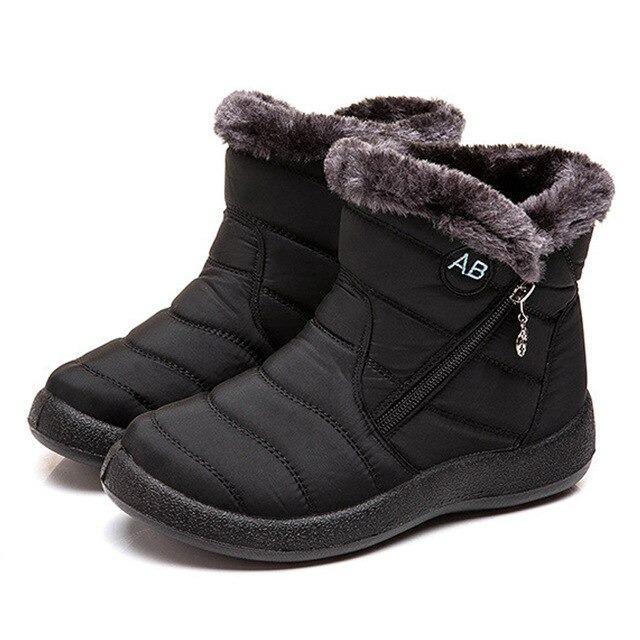 Damen wasserdichte Winterstiefel, warm gefüttert, ideal für Schnee & Kälte, rutschfest & bequem. Perfekt für Outdoor.