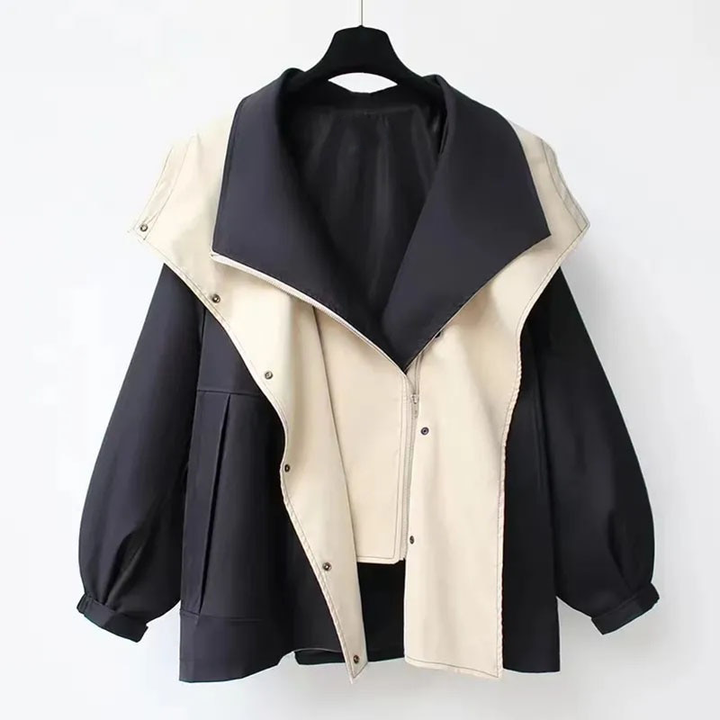 Grüne Übergangsjacke für Damen, winddicht, mit Kapuze & Taillenzug, perfekt für Frühling & Herbst.