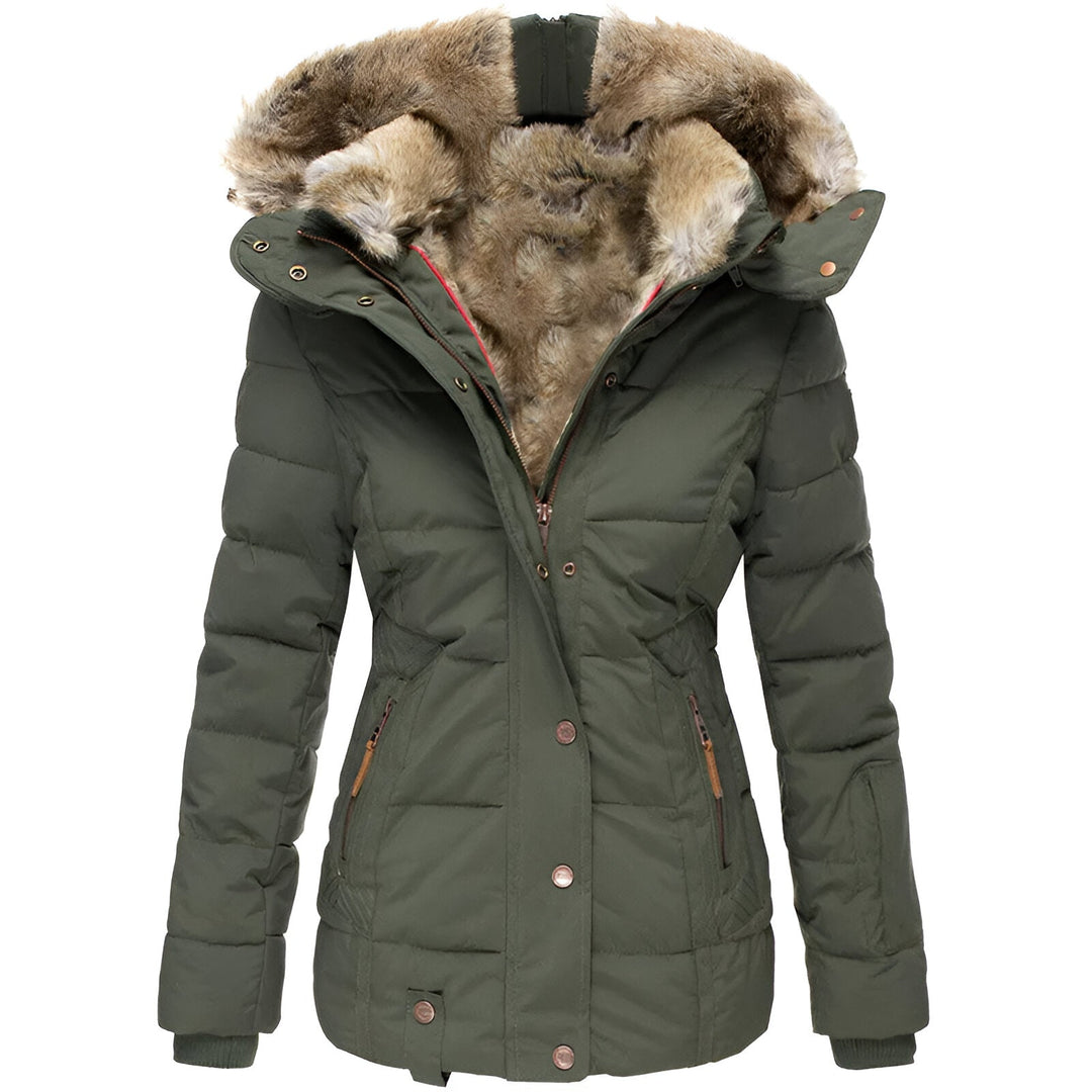 Vielseitige Frauen Steppjacke für Winter, Outdoor & Stadt, mit abnehmbarer Kapuze & modischem Design.